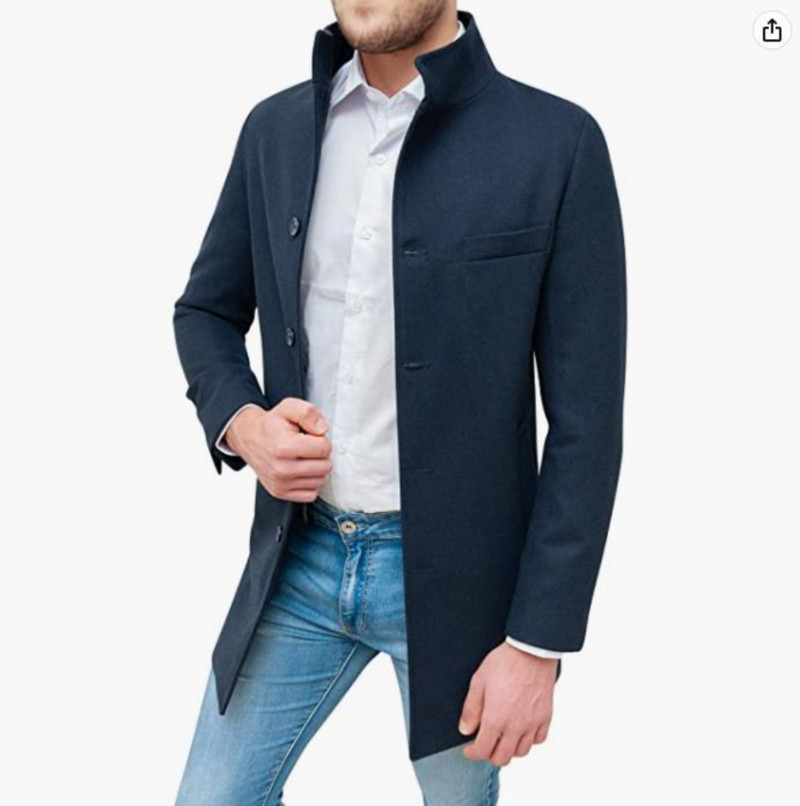 Tviidmantel Meeste Paks Püstikraega Mantel Trench Välitingimustes Vabaajamood Meeste jakid Suured Mantlid