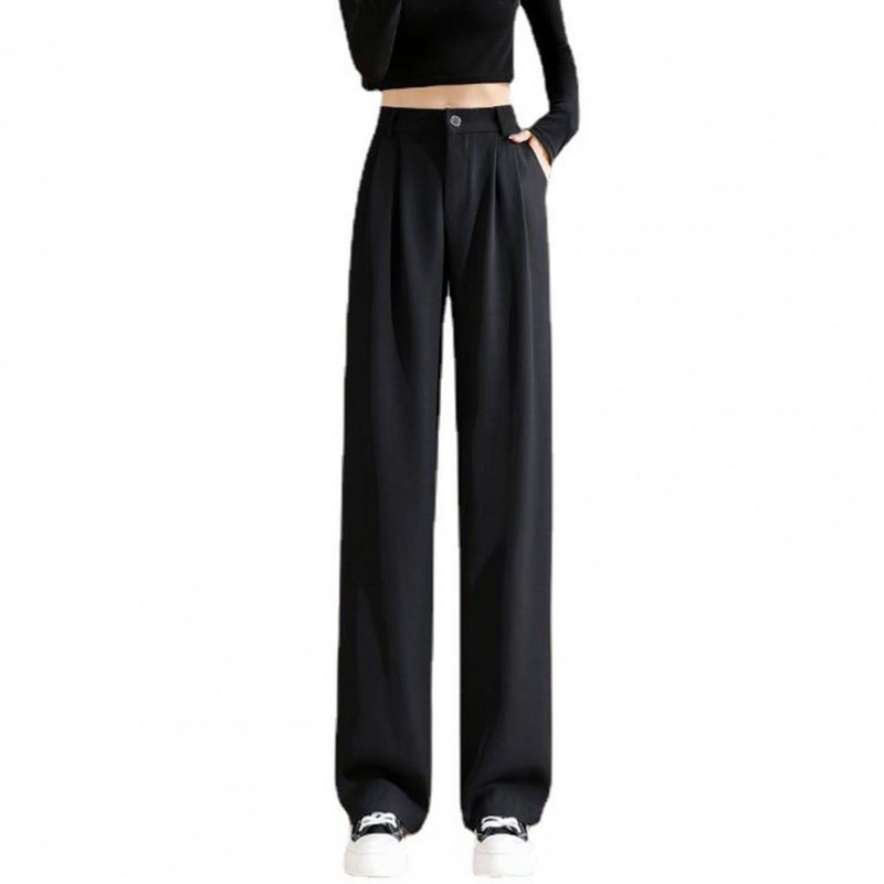 Kontorirõivad Rauavastane kottis Korea elastne vöökoht Naiste püksid Naiste riided