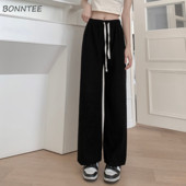 Püksid Naised Paksud Minimalistlikud Tugevad Kõik sobivad vabaaja Populaarne nöör Termiline Korea stiil Sirge Sügis Uus Sportlik