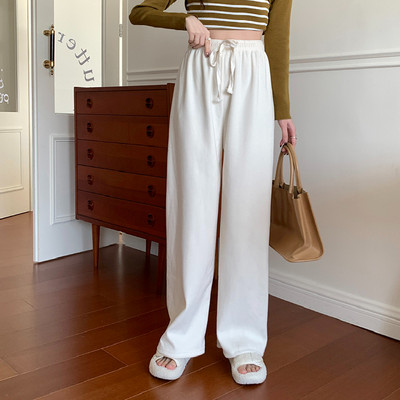 Püksid Naised Paksud Minimalistlikud Tugevad Kõik sobivad vabaaja Populaarne nöör Termiline Korea stiil Sirge Sügis Uus Sportlik