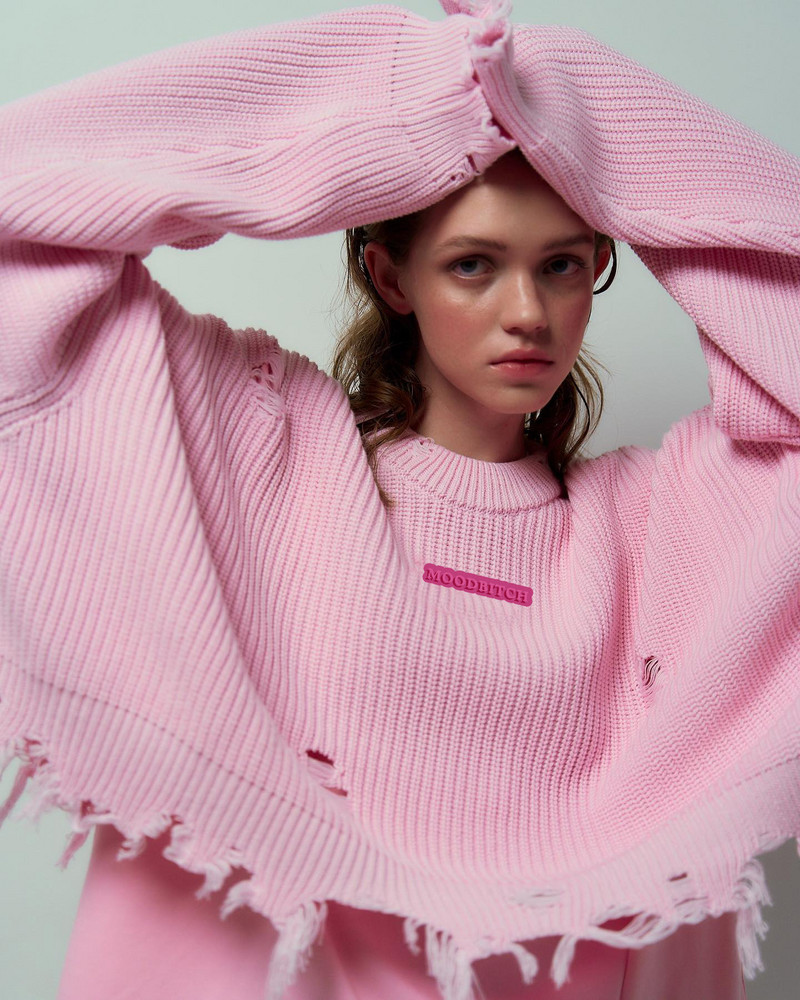 Ženski pulover 2023. Novi jesenski zimski džemperi s O-izrezom za žene Ležerni široki kratki pulover Femme Jednobojni y2k pulover