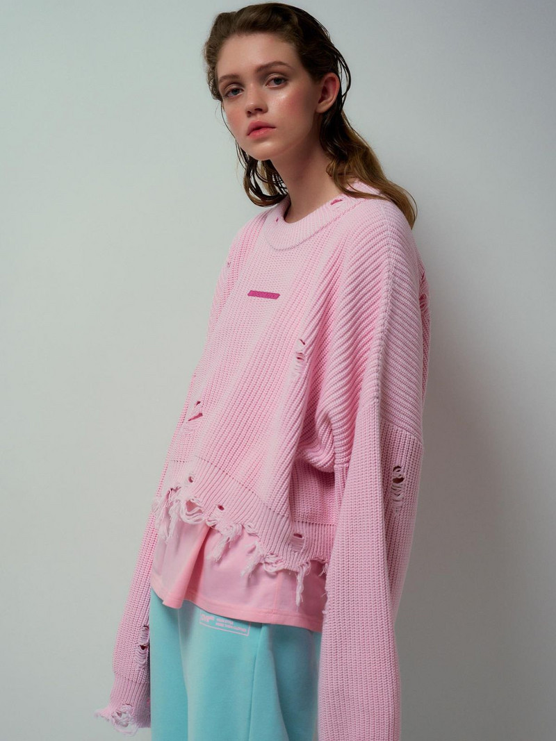 Ženski pulover 2023. Novi jesenski zimski džemperi s O-izrezom za žene Ležerni široki kratki pulover Femme Jednobojni y2k pulover