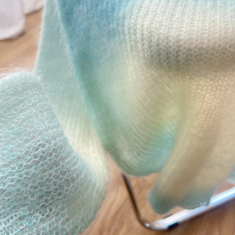 Sarebon γραβάτα Mohair πουλόβερ για γυναίκες, πλεκτό μπλουζάκι μεγάλου μεγέθους, Fried Street, High-end Sense of Couples Loose Loose μακρυμάνικο, Άνοιξη