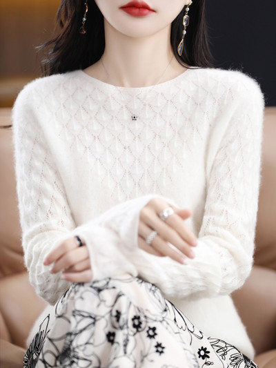 2023. aasta mood, kašmiir, naiste pullover, 100% meriinovillane sviiter, O-kaelusega pikkade varrukatega kampsunid, kevadtalvised džemprid, kudumid