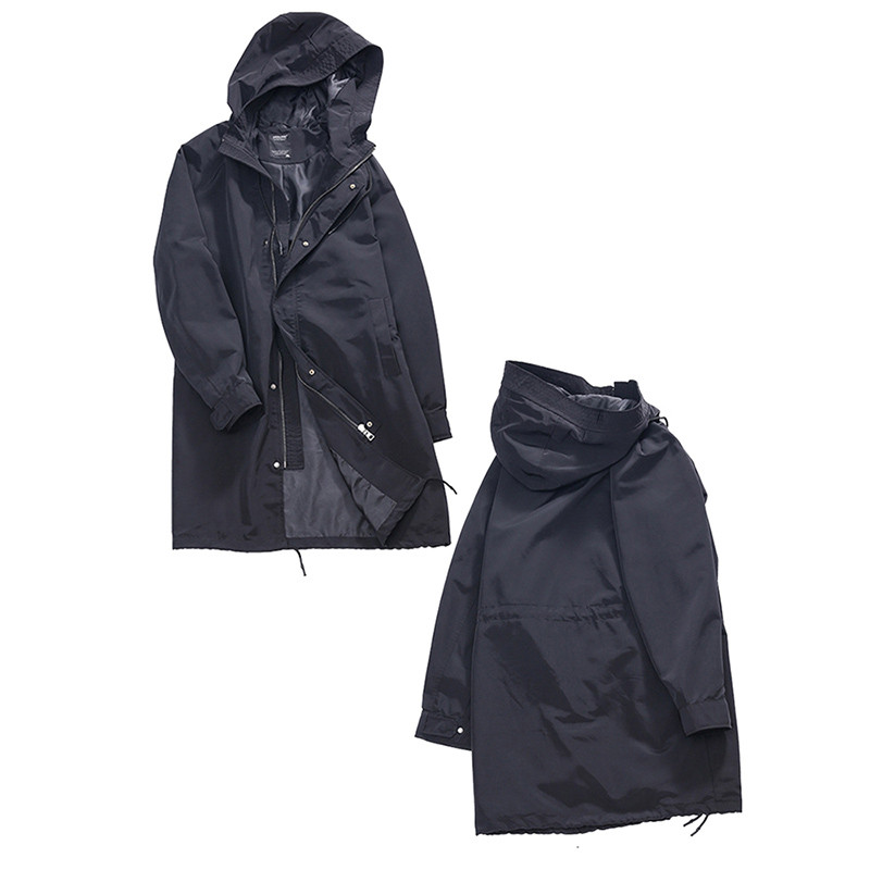 Meeste pikk tuulejope, kapuutsiga tuulejope, must jope, vabaaja jope, suur 6xl 7xl 8xl, kevad ja sügis