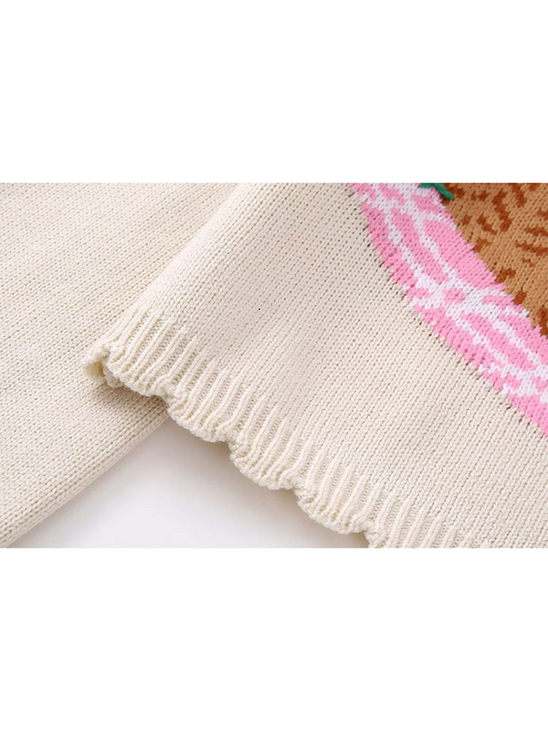 TELLHONEY Γυναικεία Μόδα Ζακάρ Ζακάρ Πλεκτό Πουλόβερ Γυναικείο Χοντρό Χειμώνα Ζεστά Μακρυμάνικα Φαρδιά Μπλουζάκια Πουλόβερ