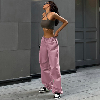 Γυναικεία Hip Hop Cargo Παντελόνια Φαρδιά Παντελόνια Αλεξίπτωτου Κορδόνι Πόδι Bloomers Κορίτσια Σέξι Streetwear