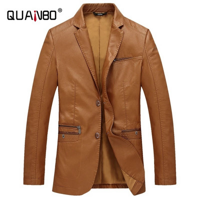 Μόδα Casual Ανδρικό Μπουφάν Νέο Ανοιξιάτικο Φθινόπωρο Κορυφαίας Ποιότητας Κοστούμι Υψηλής Απομίμησης Γιακά Προβατό Δέρμα Λεπτό Δερμάτινο Παλτό