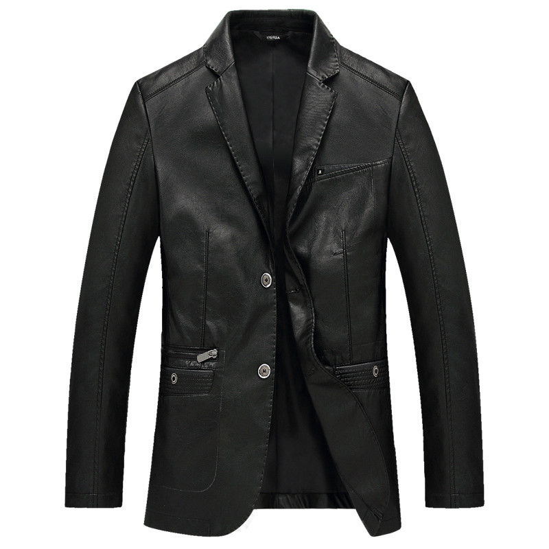 Μόδα Casual Ανδρικό Μπουφάν Νέο Ανοιξιάτικο Φθινόπωρο Κορυφαίας Ποιότητας Κοστούμι Υψηλής Απομίμησης Γιακά Προβατό Δέρμα Λεπτό Δερμάτινο Παλτό