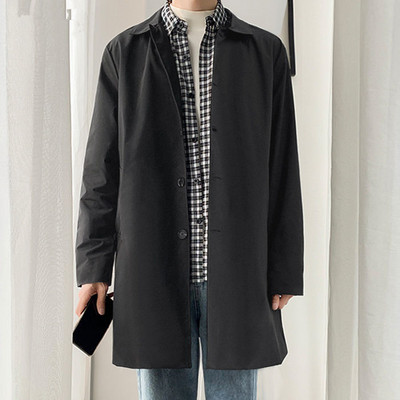 Ανδρική καμπαρντίνα φθινοπώρου και άνοιξης Ανδρική καμπαρντίνα με μονό στήθος Κλασική ανδρική καμπαρντίνα Slim Fit England Ρούχα 2023 W42