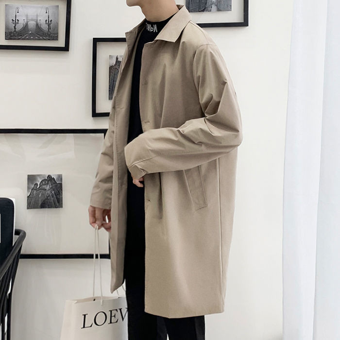 Ανδρική καμπαρντίνα φθινοπώρου και άνοιξης Ανδρική καμπαρντίνα με μονό στήθος Κλασική ανδρική καμπαρντίνα Slim Fit England Ρούχα 2023 W42