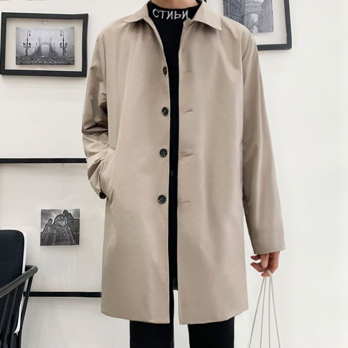 Ανδρική καμπαρντίνα φθινοπώρου και άνοιξης Ανδρική καμπαρντίνα με μονό στήθος Κλασική ανδρική καμπαρντίνα Slim Fit England Ρούχα 2023 W42