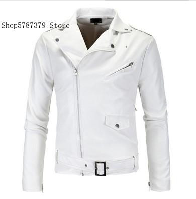 Μοτοσικλέτα Slim Fit Δερμάτινο Ανδρικό Δερμάτινο Παλτό British Fashion Ανδρικό δερμάτινο παλτό Pu