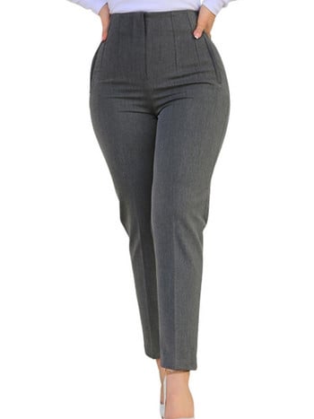Γυναικείο παντελόνι εργασίας γραφείου για επιχειρήσεις 2023 Φθινόπωρο Χειμώνας μαύρο ψηλόμεσο κομμένο κομψό γυναικείο παντελόνι παντελόνι γυναικείο παντελόνι