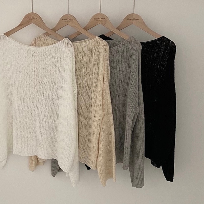 Λεπτό πουκάμισο ηλίου Ice μεταξωτό πουλόβερ για γυναίκες 2022 Λευκό Wild Lazy ρετρό μακρυμάνικο top Jumper Y2k Ρούχα Sueter Μαύρο Tshirt