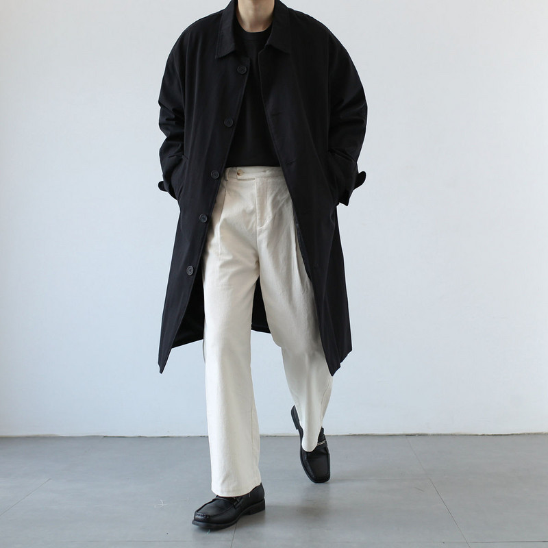 Korea Fashion Clothes Meeste trend Puuvill Vintage klassikaline Trench Mantel Suvine Trekking Naiste Tuulejope Meestele