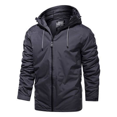 Ανδρικό 2021 Νέο ανδρικό παλτό με κουκούλα με κουκούλα, Ανοιξιάτικο φθινόπωρο, αδιάβροχο τζάκετ για εξωτερικούς χώρους Tactical Hiking Ανδρικά μπουφάν μεγάλου μεγέθους