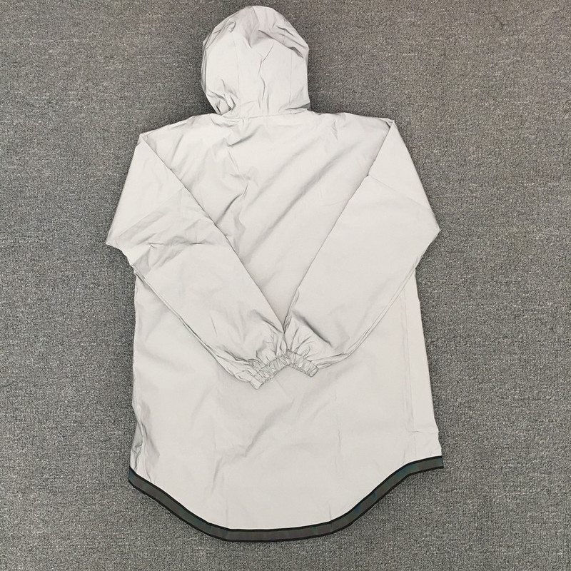 2022 Reflective Long Jackets and Coats Ανδρικά Γυναικεία Hip Hop Zipper Trench Coat Shiny Night Reflect Light Windbreaker