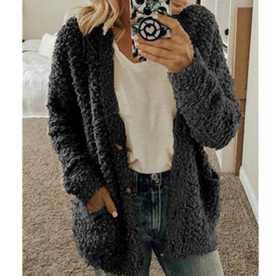 Ženski tanki kardigan dugih rukava, ležerni jednobojni kaput s džepovima, jesenski kardigani, gornji dijelovi široki kaputi