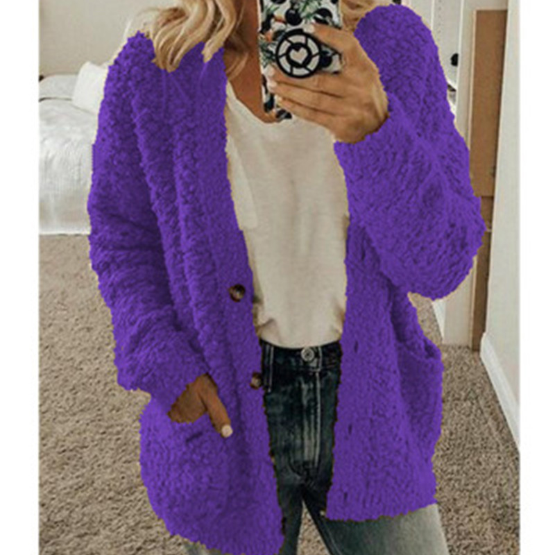 Ženski tanki kardigan dugih rukava, ležerni jednobojni kaput s džepovima, jesenski kardigani, gornji dijelovi široki kaputi