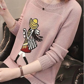 Novi jesensko-zimski ženski pulover od kašmira 2023. Debeli modni labavi topli pleteni slatki puloveri Džemperi Ženske majice