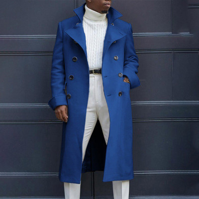 Õrnad Meeste Talvine Soe Trench Mantel kardigan Briti Stiilis Välisrõivad Üherealine pikk jakk Revääri Ametlik Mantel Tuulejokk