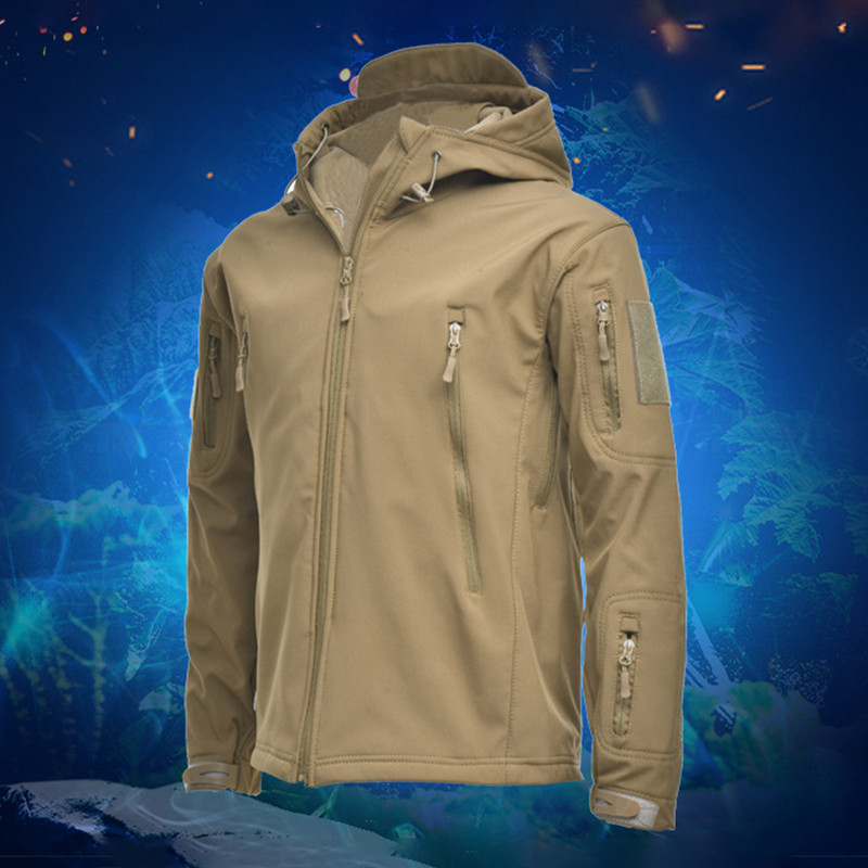 Δώρο Υπαίθρια Αθλητική Μόδα με Κουκούλα Ταξίδι Αδιάβροχη Αντιανεμική Καθημερινή Παλτό Χειμερινό Ζεστό Ανδρικό Μπουφάν Μασίφ Μαλακό Κέλυφος