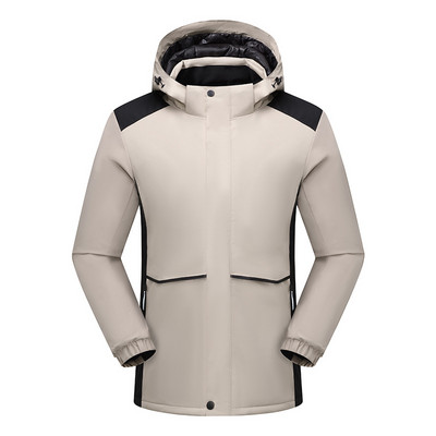 Gabardina hombre chaquetas Αντιανεμικό και αδιάβροχο που ταιριάζουν με χρώμα, βαμβακερό ενσωματωμένο σακάκι καμπαρντίνα με σκληρό κέλυφος