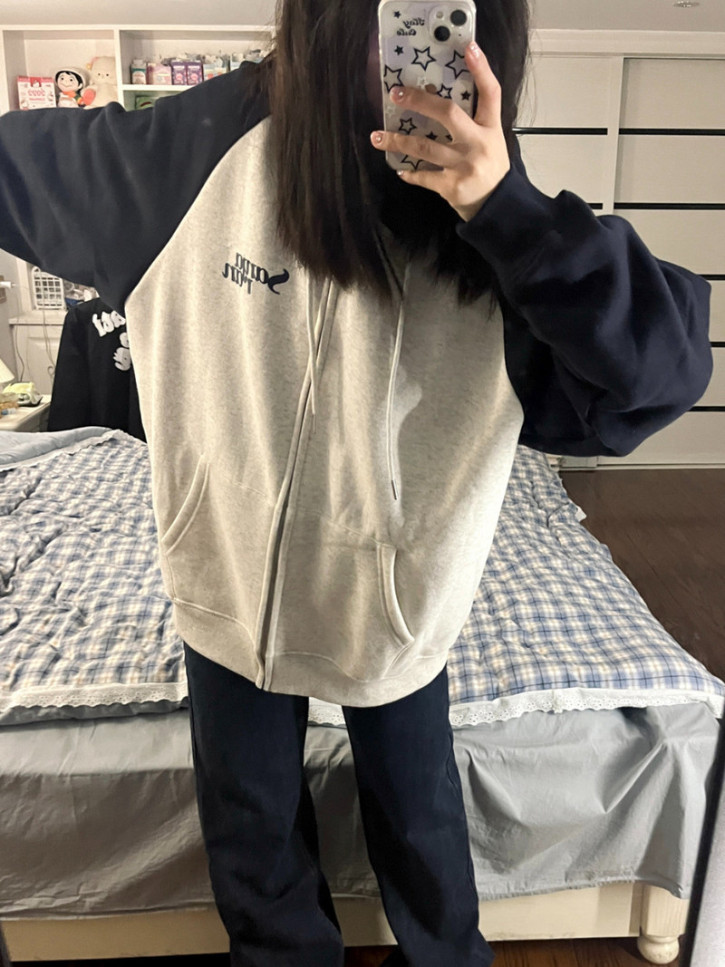 Deeptown Harajuku Zip Up Hoodies Γυναικεία κορεατική μόδα Streetwear Φούτερ με κουκούλα Γυναικεία Kpop Vintage μπλουζάκια Άνοιξη και Φθινόπωρο
