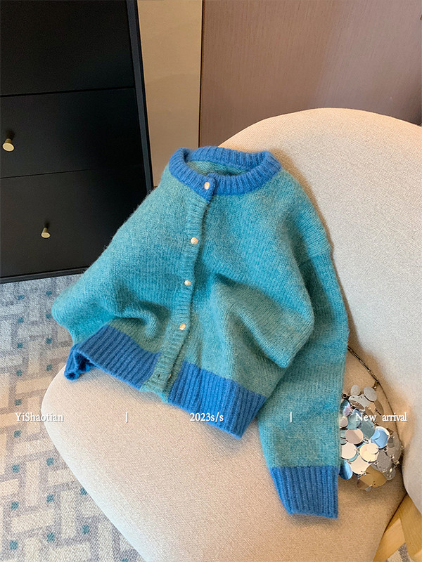 Vintage γυναικεία πλεκτά αμερικανικού στυλ 2023 Φθινοπωρινή χειμερινή ζακέτα με λαιμόκοψη γυναικεία πουλόβερ 2000 Αισθητική ιαπωνική μόδα