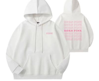 UUS Kpop BORN Pink Tour Vokaalkontsert Sama kapuutsiga ühevärviline pikkade varrukatega Bp dressipluus Y2K Oversize Hip Hop Top Tee