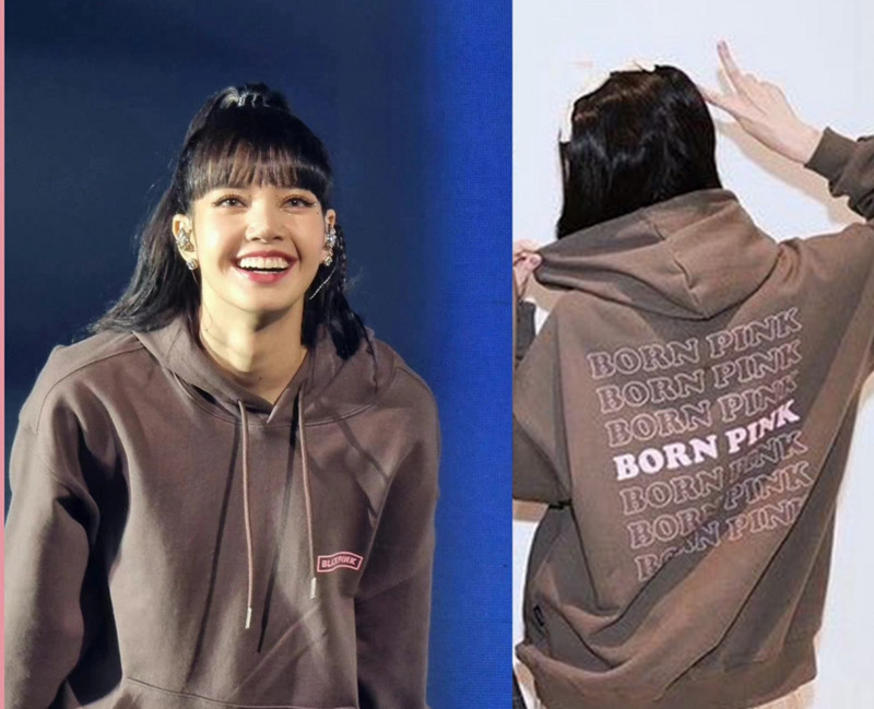 UUS Kpop BORN Pink Tour Vokaalkontsert Sama kapuutsiga ühevärviline pikkade varrukatega Bp dressipluus Y2K Oversize Hip Hop Top Tee