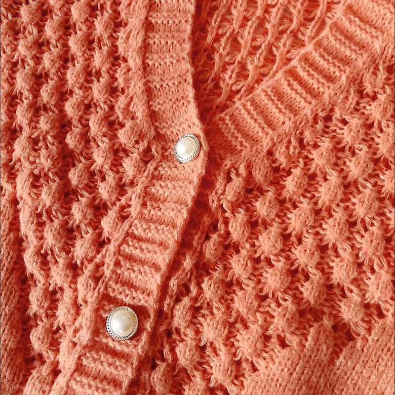 Fashion Chic Πλεκτό Πλεκτό Πουλόβερ με λαιμόκοψη V με λαιμόκοψη, casual, μονόχρωμο, γυναικείο πουλόβερ με κουμπιά, μονόχρωμο, χαλαρό παλτό