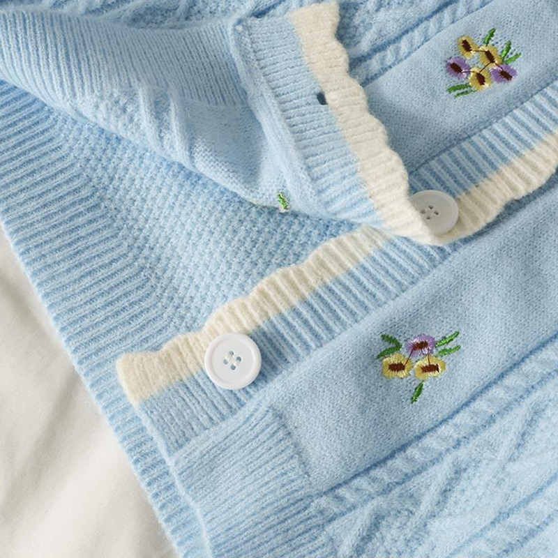 Vintage φιόγκο V λαιμόκοψη πλεκτές ζακέτες Κορεάτικες χαλαρές μονόπετες Students Streetwear πουλόβερ Casual Sweet Γυναικείο πουλόβερ