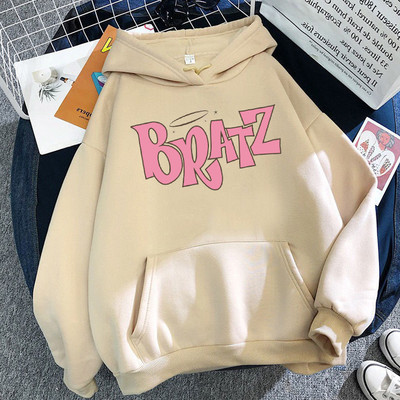 „Bratz“ raidžių rašto gobtuvas Rudens žiemos megztinis unisex vyrų ir moterų laisvalaikio studentų madingas megztinis su gobtuvu ilgomis rankovėmis
