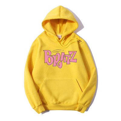 Φούτερ Bratz Letter Φθινοπωρινή χειμερινή φούτερ unisex ανδρική και γυναικεία casual φοιτητική μπλούζα με κουκούλα μακρυμάνικη μόδας