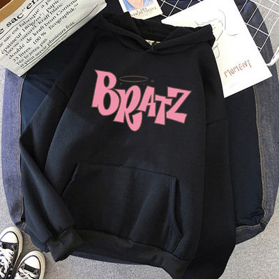Φούτερ Bratz Letter Φθινοπωρινή χειμερινή φούτερ unisex ανδρική και γυναικεία casual φοιτητική μπλούζα με κουκούλα μακρυμάνικη μόδας