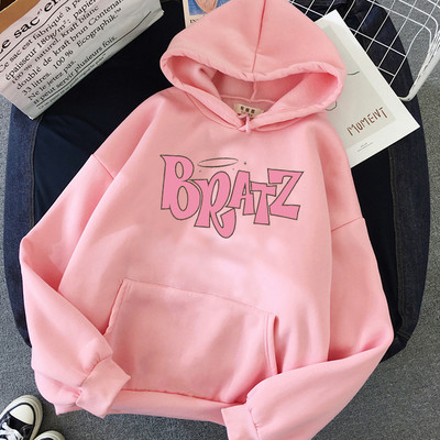 Φούτερ Bratz Letter Φθινοπωρινή χειμερινή φούτερ unisex ανδρική και γυναικεία casual φοιτητική μπλούζα με κουκούλα μακρυμάνικη μόδας