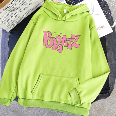 Φούτερ Bratz Letter Φθινοπωρινή χειμερινή φούτερ unisex ανδρική και γυναικεία casual φοιτητική μπλούζα με κουκούλα μακρυμάνικη μόδας