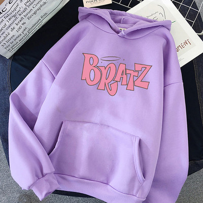Φούτερ Bratz Letter Φθινοπωρινή χειμερινή φούτερ unisex ανδρική και γυναικεία casual φοιτητική μπλούζα με κουκούλα μακρυμάνικη μόδας
