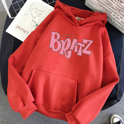 Φούτερ Bratz Letter Φθινοπωρινή χειμερινή φούτερ unisex ανδρική και γυναικεία casual φοιτητική μπλούζα με κουκούλα μακρυμάνικη μόδας