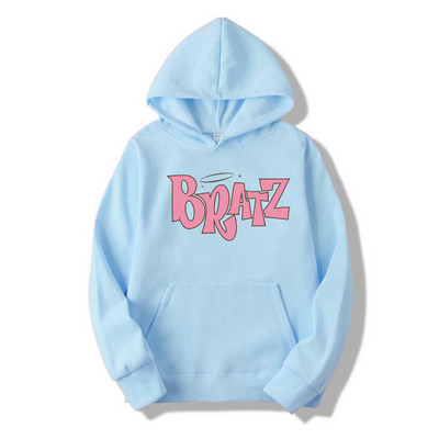 Φούτερ Bratz Letter Φθινοπωρινή χειμερινή φούτερ unisex ανδρική και γυναικεία casual φοιτητική μπλούζα με κουκούλα μακρυμάνικη μόδας
