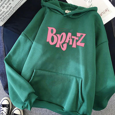 Φούτερ Bratz Letter Φθινοπωρινή χειμερινή φούτερ unisex ανδρική και γυναικεία casual φοιτητική μπλούζα με κουκούλα μακρυμάνικη μόδας
