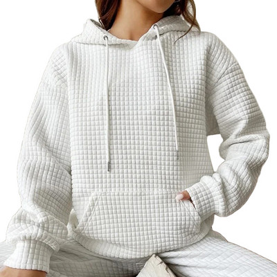 Γυναικείες μπλούζες με κουκούλα Μονόχρωμο Φθινοπωρινό Χειμερινό Αθλητικό Υπαίθριο Casual Μπλουζάκια Φαρδιά μακρυμάνικα πουλόβερ για γυναίκες