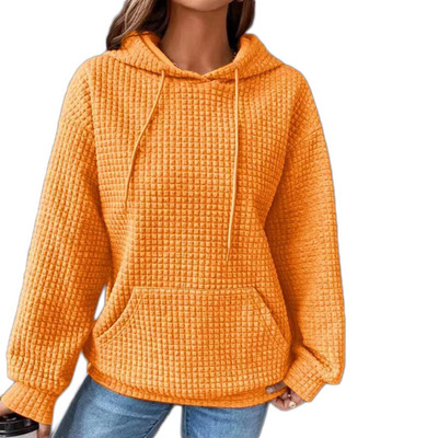 Γυναικείες μπλούζες με κουκούλα Μονόχρωμο Φθινοπωρινό Χειμερινό Αθλητικό Υπαίθριο Casual Μπλουζάκια Φαρδιά μακρυμάνικα πουλόβερ για γυναίκες