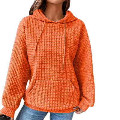 Γυναικείες μπλούζες με κουκούλα Μονόχρωμο Φθινοπωρινό Χειμερινό Αθλητικό Υπαίθριο Casual Μπλουζάκια Φαρδιά μακρυμάνικα πουλόβερ για γυναίκες