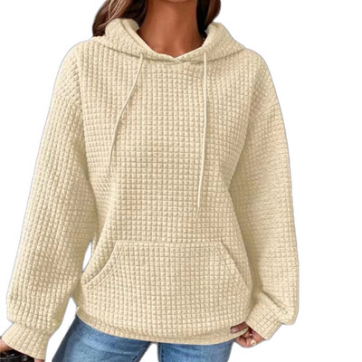 Γυναικείες μπλούζες με κουκούλα Μονόχρωμο Φθινοπωρινό Χειμερινό Αθλητικό Υπαίθριο Casual Μπλουζάκια Φαρδιά μακρυμάνικα πουλόβερ για γυναίκες