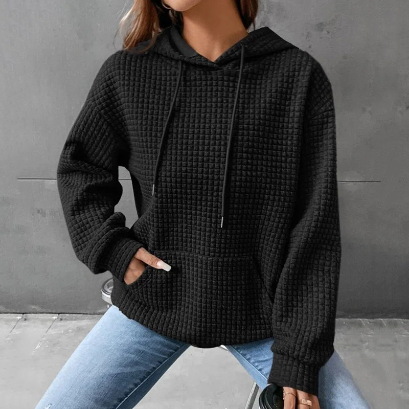 Γυναικείες μπλούζες με κουκούλα Μονόχρωμο Φθινοπωρινό Χειμερινό Αθλητικό Υπαίθριο Casual Μπλουζάκια Φαρδιά μακρυμάνικα πουλόβερ για γυναίκες