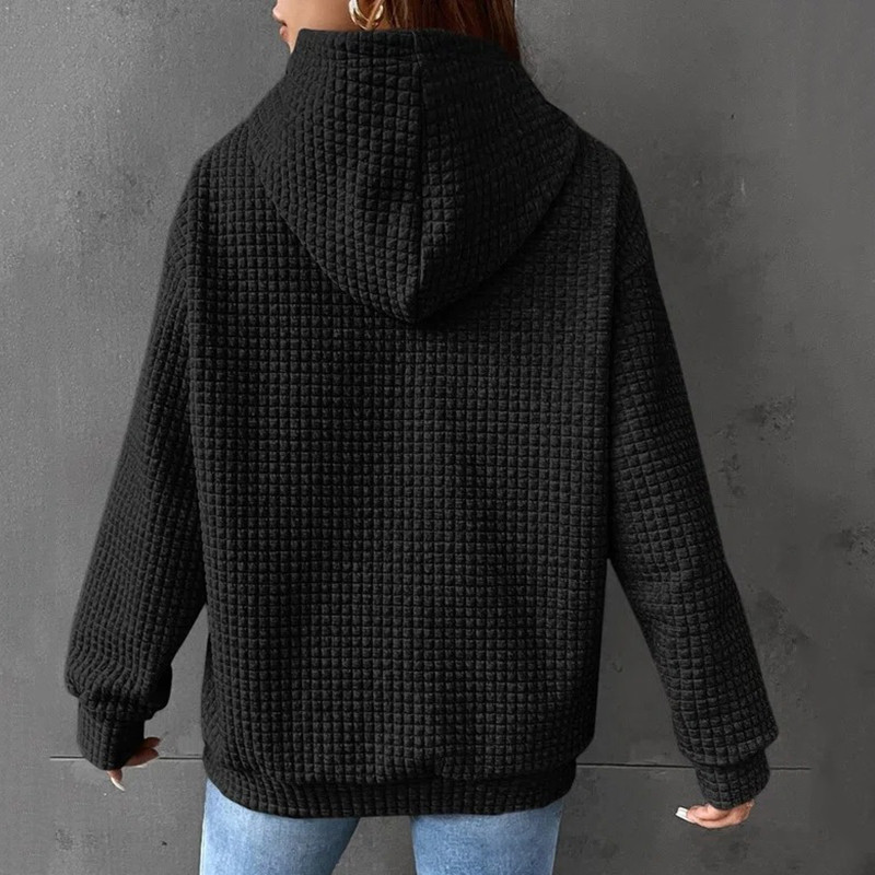 Γυναικείες μπλούζες με κουκούλα Μονόχρωμο Φθινοπωρινό Χειμερινό Αθλητικό Υπαίθριο Casual Μπλουζάκια Φαρδιά μακρυμάνικα πουλόβερ για γυναίκες