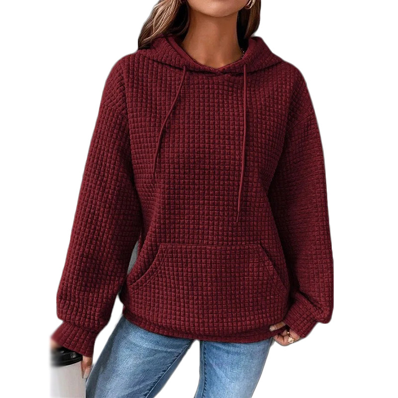 Γυναικείες μπλούζες με κουκούλα Μονόχρωμο Φθινοπωρινό Χειμερινό Αθλητικό Υπαίθριο Casual Μπλουζάκια Φαρδιά μακρυμάνικα πουλόβερ για γυναίκες